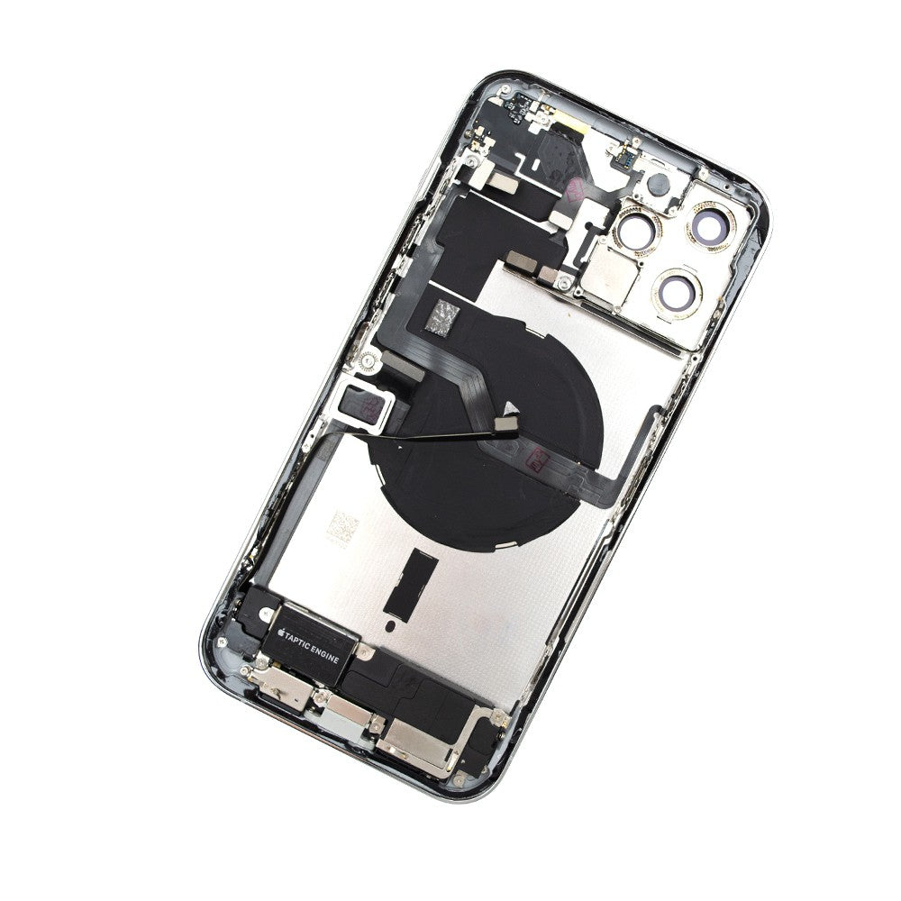 Rear Housing with Full Set Parts for iPhone 12 Pro Max-Silver (Purple) Rear Housing with Full Set Parts for iPhone 12 Pro Max-Silver (Purple)